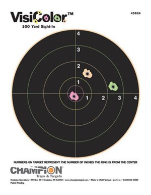 Champion VisiColor Bullseye Paper Targets 8.5" x 11" Multi-Color 10 Pk