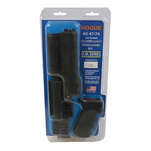 Hogue 74008 Overmolded Grip/Forend Kit Finger Grooves Black