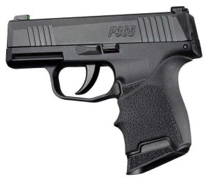 Hogue 18700 HandAll Beavertail Grip Sleeve Black Slip-On Fits P365