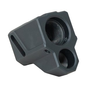 Faxon FFPACOMPDSMP01 EXOS-514 9mm Black Aluminum Compensator 1/2"x28