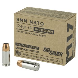 Sig Sauer E9MMA2PM1720 Elite Defense M17 9mm Luger +P 124 gr V-Crown Jacketed Hollow Point Ammo