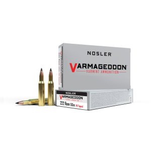 Nosler Varmageddon .222 Rem 50g FB Tipped 20 Rounds 3150 fps Brass