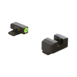 AmeriGlo SA-533 Tritium Front LumiGreen Outline Black Rear Sights Hellcat