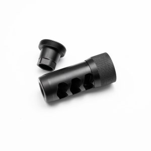 HELLFIRE 6.5mm Muzzle Brake - Easy Install, Recoil Reduction, 17-4PH Stainless Steel, Made in USA