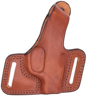 Bianchi Black Widow Belt Slide Holster - Size 2, Right Hand, Leather, Tan