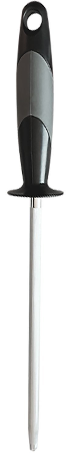 AccuSharp 032C 9" Sharpening Steel with Black Rubber Handle