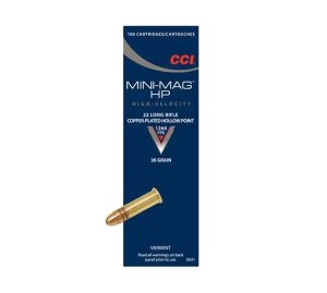 CCI Mini-Mag 0031 22LR 36gr Copper Plated Hollow Point 100 Rounds