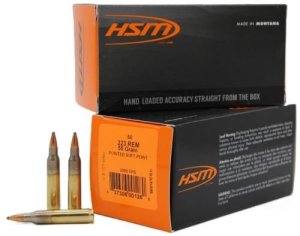 HSM .223 Rem 55gr PSP 50 Rounds 10 Boxes