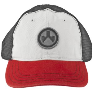 Magpul Industries Icon Patch Trucker Hat Stone/Blk/Red One Size