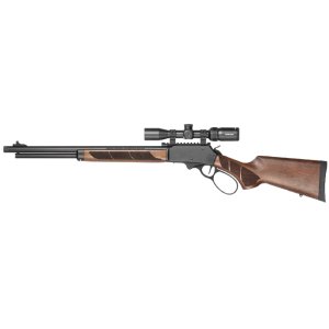 Smith & Wesson, 1854, 30-30 Winchester, 20 Threaded Barrel, 5/8X24 Thread Pitch, Armornite Finish, Black, Walnut Stock and Forend, Large Loop, Vortex Crossfire 2-7x32 Scope, Vortex Rings, Gold Bead Front Sight, Cross Bolt Safety, 6 Rounds