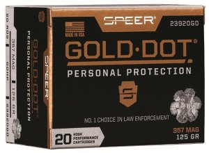 Speer Gold Dot 23920GD 357 Magnum 125gr Hollow Point 20/Box