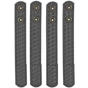 Bianchi 7906 AccuMold Elite Belt Keeper 2.25in Snap Closure Black 4 Pack