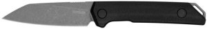 Kershaw Mini Iridium Fixed Blade 3.1 In Reverse Tanto Plain Edge Black