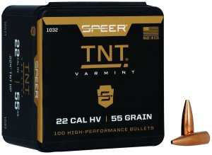 Speer 1032 TNT 22 Cal .224 55 gr Jacketed Hollow Point (JHP)