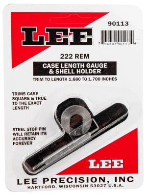 Lee Precision Case Length Gage and Shell Holder .222 Remington 90113