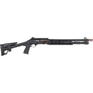 Panzer Arms PAM4CSBBTMFSS M4 Speed Pro 12 Gauge Semi-Auto 3 5+1 18.50 Black Ported Barrel, Black Aluminum Receiver w/Picatinny Rail, M-LOK Handguard, Skeleton Stock, Black Polymer Grip