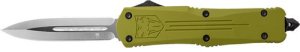 CobraTec FS-3 OTF Folding Knife 3" D2 Steel Dagger OD Green