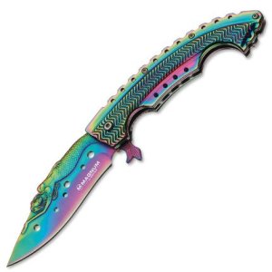 Boker Magnum Rainbow Mermaid 01LG318 Folding Pocket Knife