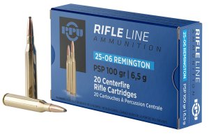 Prvi Partizan PP2506P .25-06 Rem 100gr PSP Rifle Ammo 20 Rounds