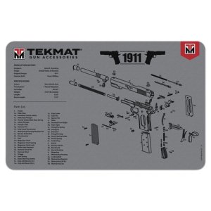 TekMat 1911 Pistol Maintenance Mat 11 In x 17 In Grey