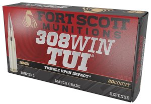 Fort Scott Munitions 308-165-SCV2BC .308 Win 165gr Solid Copper 20ct