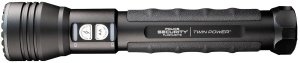 Police Security Flashlights 97742 Twin Power Long Throw 1000 Lumens Black