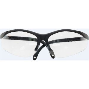 Caldwell 1250186 Shooting Glasses Clear Lens Adjustable Black Frame ANSI