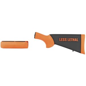 Hogue 08742 12GA 16.5In OverMolded Stock & Forend Orange Less-Lethal
