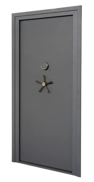SnapSafe Premium Vault Door Reinforced Steel 36x80 In Dark Grey