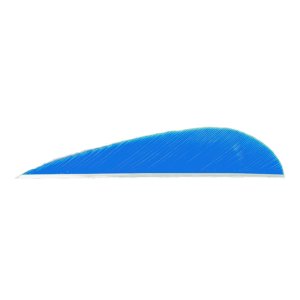 Trueflight 1207 Parabolic Feathers Blue 3 In LW 100 Pack