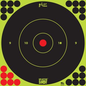 Pro-Shot 8" Splattershot Bullseye Target Pack with Adhesive Pasters