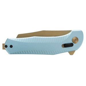 SOG Diverge XR SOG-12-02-02-43 Folding Knife, 3" Sheepsfoot, Blue Aluminum