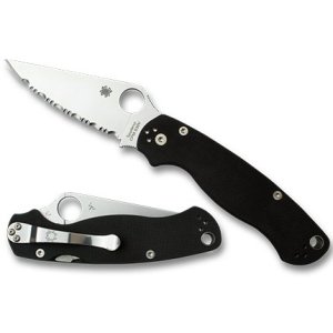 Spyderco C81GS2 ParaMilitary 2 SL/FS Black G10 Scales Knife