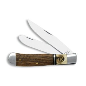 ABKT RP0002SG Roper Laredo Stag Trapper 3.25" Wood/Bone Handle