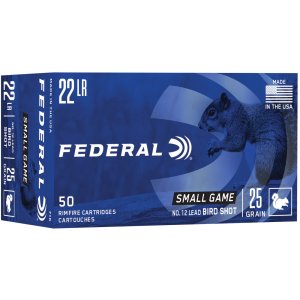 Federal Premium Game-Shok .22 LR #12 Bird Shot 25 Grain 50 Rounds