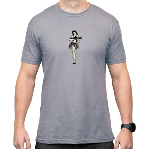 Magpul MAG1117-041-2XL Hula Girl CVC T-Shirt Stone Gray Heather 2XL