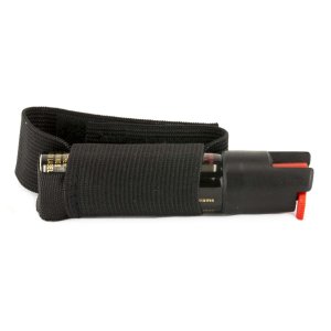 Black Sabre 3-in-1 P-22J Pepper Spray: Adjustable Hand Strap, CS Tear Gas, UV Marking Dye, 10ft Range