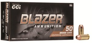 CCI 5220 Blazer Brass 40 S&W 180 Grain FMJ 50 Rounds Per Box