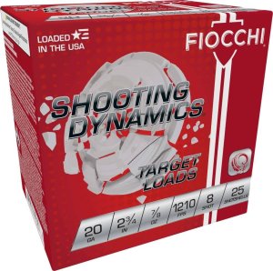 Fiocchi 20SD8 Shooting Dynamics 20 GA 2.75" 7/8 oz 1210 FPS 8 Shot 25 rd