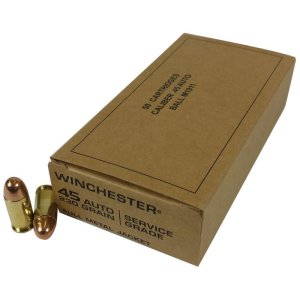 Winchester USA Service Grade 45 ACP 230gr Full Metal Jacket 50 Rounds SG45W