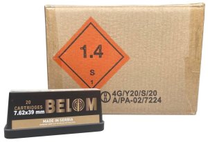 Belom AREX BEL76239123 7.62x39 123Gr Brass Case 480Rd 24x20Rd Boxes