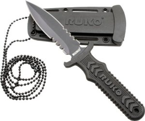 RUKO FIXED 3" NECK/BOOT KNIFE NYLON HANDLE