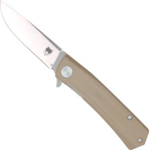 CobraTec CTSRPTAN Serpent Folder 3" D2 Blade G-10 Scales Tan