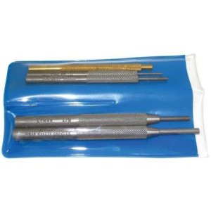 Lyman PISTOL PUNCH SET 1/16 3/32 1/8 5/32 AND ONE BRASS DRIFT PUNCH