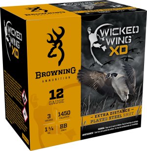Browning Wicked Wing XD Extra Distance 12 Gauge 3" 1 1/4 oz 1450 fps BB Shot