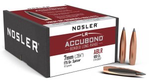 Nosler AccuBond Long Range 7mm .284 175 gr Spitzer Point 100 Per Box
