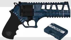 Chiappa RHINO REVOLVER L FRAME 60 DS SPECIAL LIMITED EDITION 440 PCS 44MAG 6IN BARREL 6RD NAVY BLUE FIBER OPTIC FRONT SIGHT ADJ REAR SIGHT HOGUE GRIP 340.349