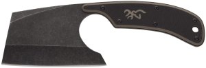Browning Cutoff Camp Cleaver 2.50 in 9Cr14MoV SS Black/Tan G10 Full Tang