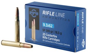 Prvi Partizan PP9362 9.3x62mm 285gr Soft Point Rifle Ammo 20 Rounds