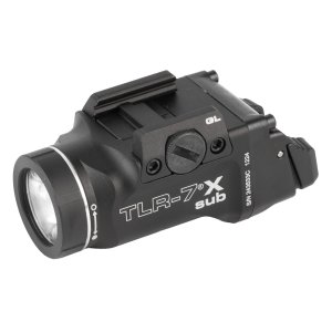 Streamlight TLR-7 Weapon Light Fits Glock 43X/48 MOS/Rail 500 Lumens Output White LED Light 141 Meters Beam Rail Grip Clamp Mount Black Anodized Aluminum